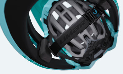 Limar Livigno helmet view of inside and strap with Fidlock magnetic buckle