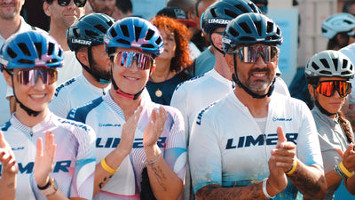 Limar Cycling Club riders wearing branded jerseys, helmets & sunglasses